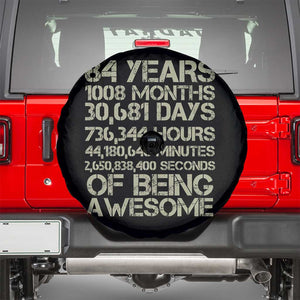 Vintage 84th Milestone Birthday Spare Tire Cover 84 Years Of Being Awesome