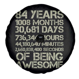 Vintage 84th Milestone Birthday Spare Tire Cover 84 Years Of Being Awesome