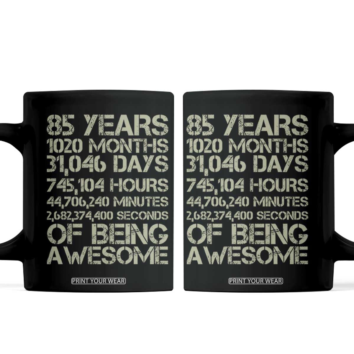 Vintage 85th Milestone Birthday Coffee Mug 85 Years Of Being Awesome