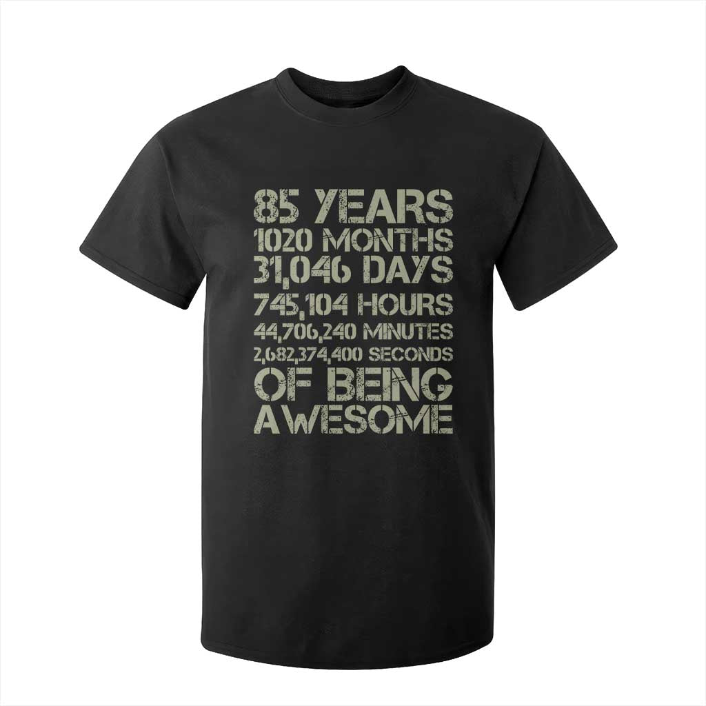 Vintage 85th Milestone Birthday T Shirt For Kid 85 Years Of Being Awesome