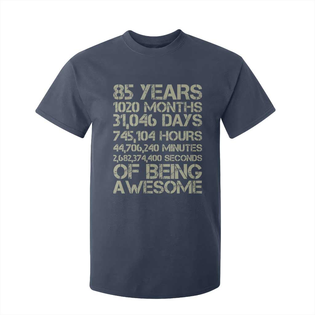 Vintage 85th Milestone Birthday T Shirt For Kid 85 Years Of Being Awesome
