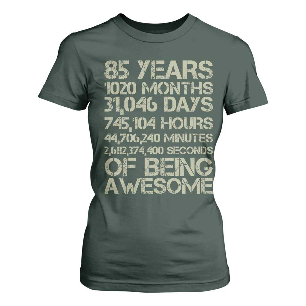 Vintage 85th Milestone Birthday T Shirt For Women 85 Years Of Being Awesome