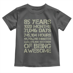 Vintage 85th Milestone Birthday Toddler T Shirt 85 Years Of Being Awesome