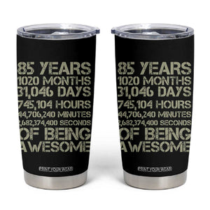 Vintage 85th Milestone Birthday Tumbler Cup 85 Years Of Being Awesome