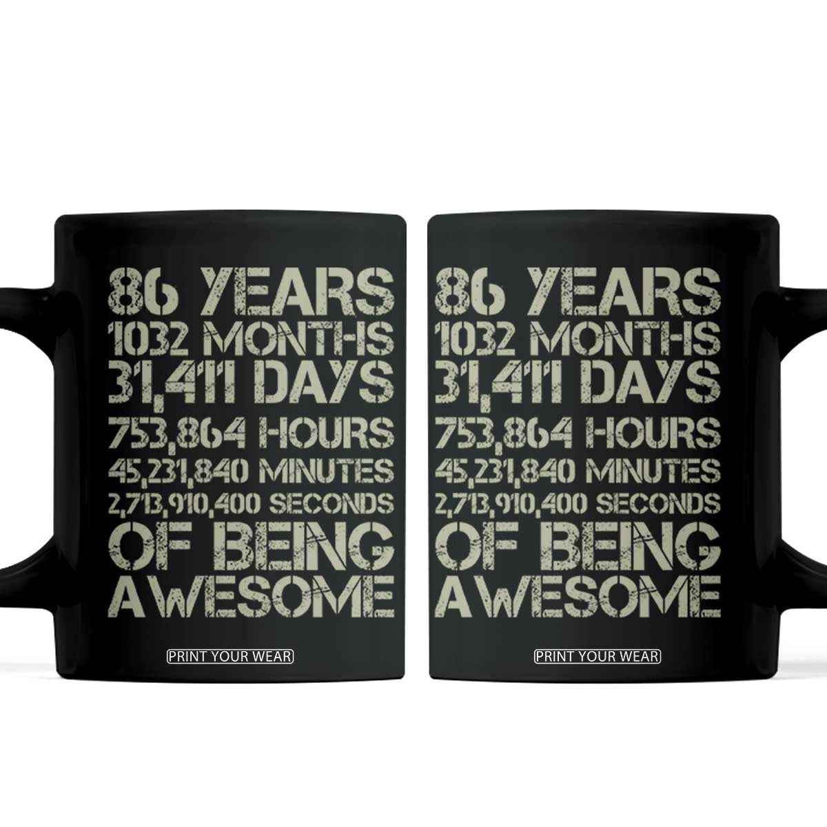 Vintage 86th Milestone Birthday Coffee Mug 86 Years Of Being Awesome