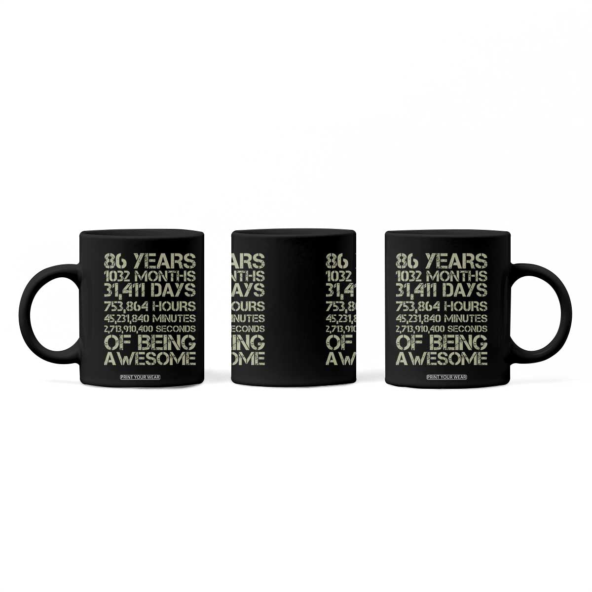 Vintage 86th Milestone Birthday Coffee Mug 86 Years Of Being Awesome