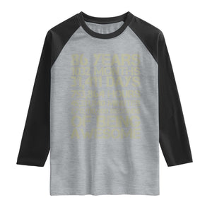 Vintage 86th Milestone Birthday Raglan Shirt 86 Years Of Being Awesome