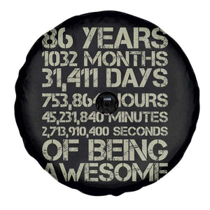 Vintage 86th Milestone Birthday Spare Tire Cover 86 Years Of Being Awesome