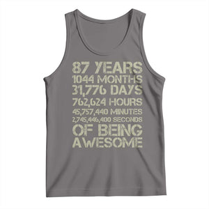 Vintage 87th Milestone Birthday Tank Top 87 Years Of Being Awesome