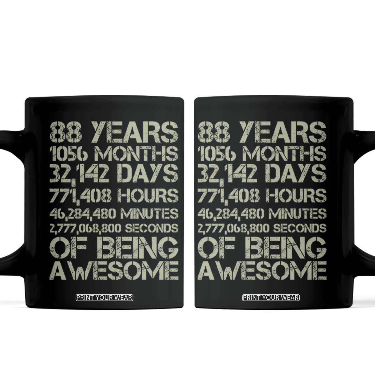 Vintage 88th Milestone Birthday Coffee Mug 88 Years Of Being Awesome