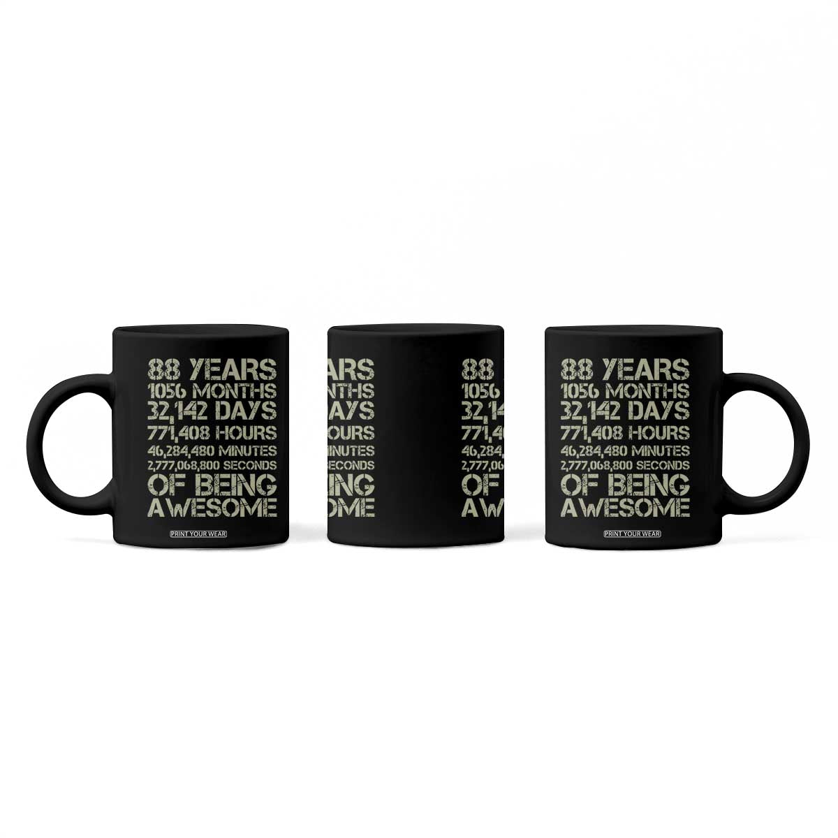 Vintage 88th Milestone Birthday Coffee Mug 88 Years Of Being Awesome