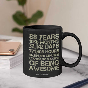 Vintage 88th Milestone Birthday Coffee Mug 88 Years Of Being Awesome