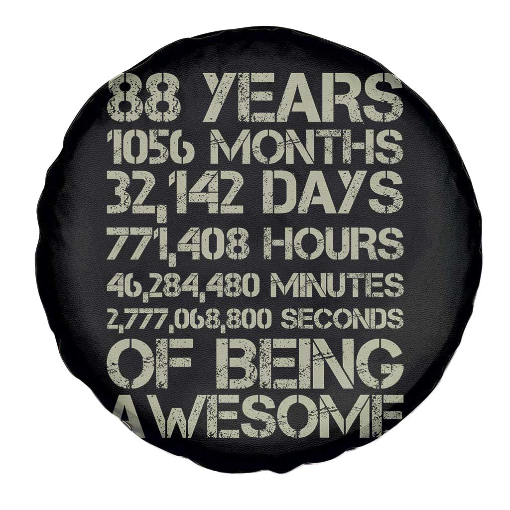 Vintage 88th Milestone Birthday Spare Tire Cover 88 Years Of Being Awesome