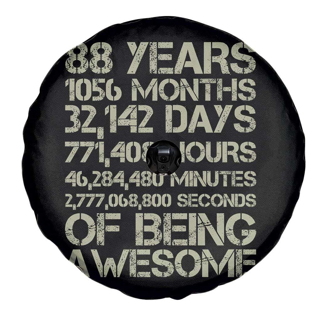 Vintage 88th Milestone Birthday Spare Tire Cover 88 Years Of Being Awesome