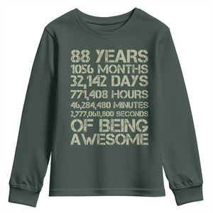 Vintage 88th Milestone Birthday Youth Sweatshirt 88 Years Of Being Awesome