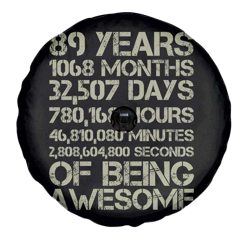 Vintage 89th Milestone Birthday Spare Tire Cover 89 Years Of Being Awesome