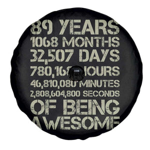 Vintage 89th Milestone Birthday Spare Tire Cover 89 Years Of Being Awesome