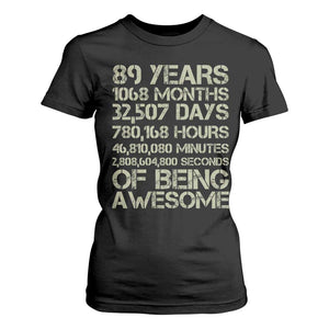 Vintage 89th Milestone Birthday T Shirt For Women 89 Years Of Being Awesome