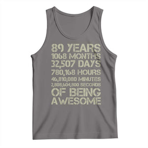 Vintage 89th Milestone Birthday Tank Top 89 Years Of Being Awesome