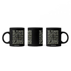 Vintage 92nd Milestone Birthday Coffee Mug 92 Years Of Being Awesome