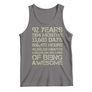 Vintage 92nd Milestone Birthday Tank Top 92 Years Of Being Awesome