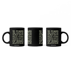 Vintage 93rd Milestone Birthday Coffee Mug 93 Years Of Being Awesome