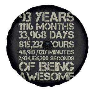 Vintage 93rd Milestone Birthday Spare Tire Cover 93 Years Of Being Awesome