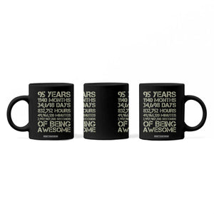 Vintage 95th Milestone Birthday Coffee Mug 95 Years Of Being Awesome