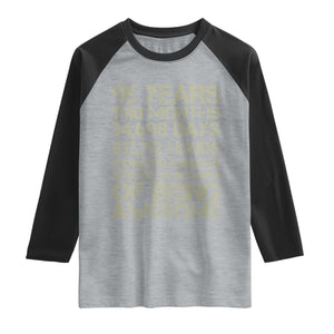 Vintage 95th Milestone Birthday Raglan Shirt 95 Years Of Being Awesome