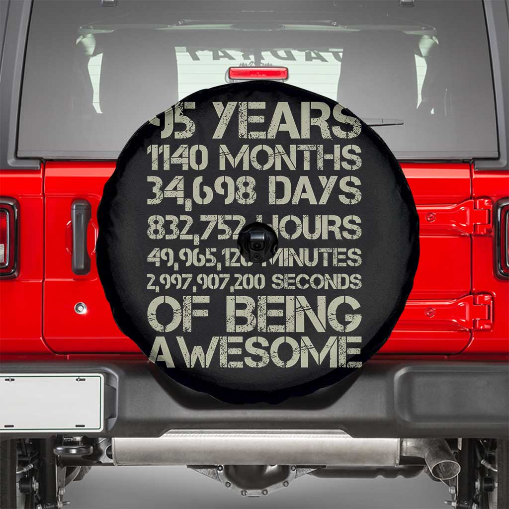 Vintage 95th Milestone Birthday Spare Tire Cover 95 Years Of Being Awesome