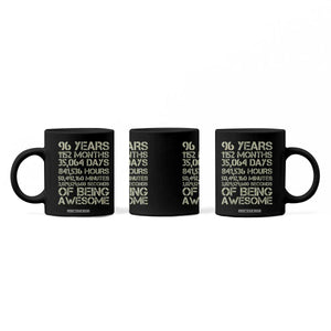Vintage 96th Milestone Birthday Coffee Mug 96 Years Of Being Awesome