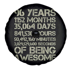 Vintage 96th Milestone Birthday Spare Tire Cover 96 Years Of Being Awesome