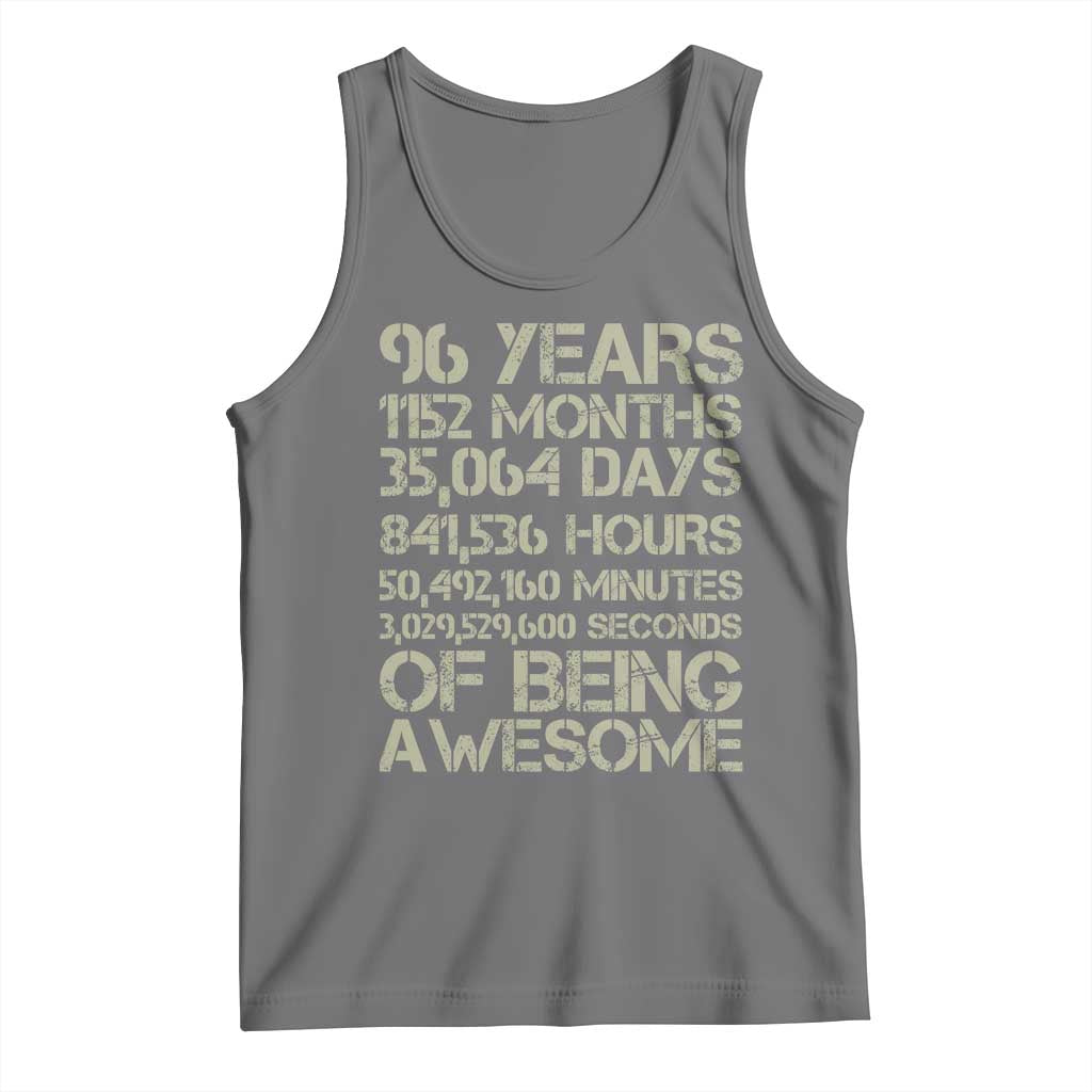 Vintage 96th Milestone Birthday Tank Top 96 Years Of Being Awesome