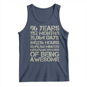 Vintage 96th Milestone Birthday Tank Top 96 Years Of Being Awesome