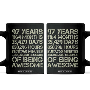 Vintage 97th Milestone Birthday Coffee Mug 97 Years Of Being Awesome