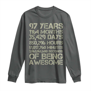 Vintage 97th Milestone Birthday Long Sleeve Shirt 97 Years Of Being Awesome