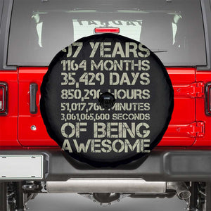 Vintage 97th Milestone Birthday Spare Tire Cover 97 Years Of Being Awesome
