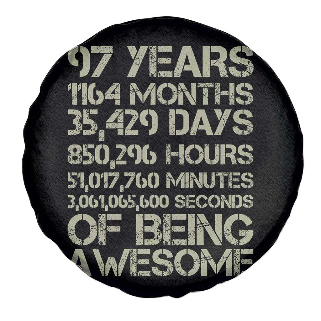 Vintage 97th Milestone Birthday Spare Tire Cover 97 Years Of Being Awesome