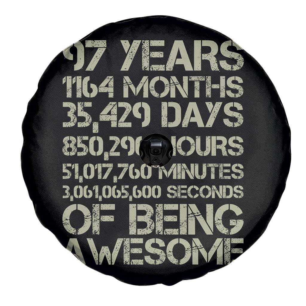 Vintage 97th Milestone Birthday Spare Tire Cover 97 Years Of Being Awesome