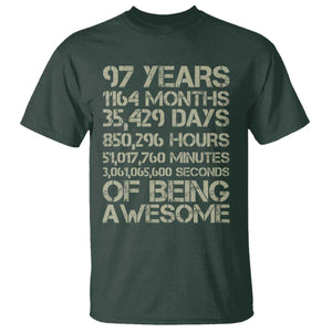 Vintage 97th Milestone Birthday T Shirt 97 Years Of Being Awesome