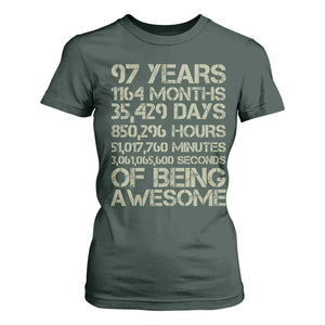 Vintage 97th Milestone Birthday T Shirt For Women 97 Years Of Being Awesome