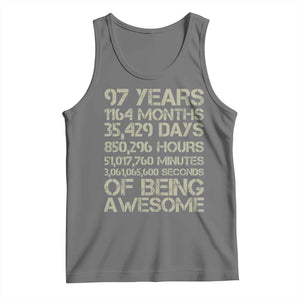 Vintage 97th Milestone Birthday Tank Top 97 Years Of Being Awesome
