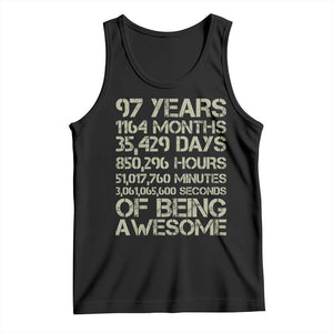 Vintage 97th Milestone Birthday Tank Top 97 Years Of Being Awesome