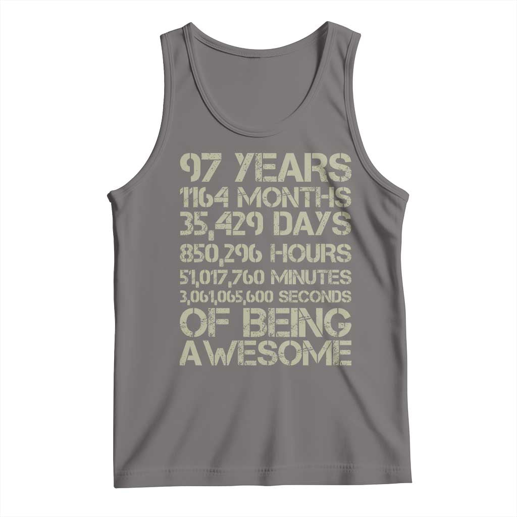 Vintage 97th Milestone Birthday Tank Top 97 Years Of Being Awesome