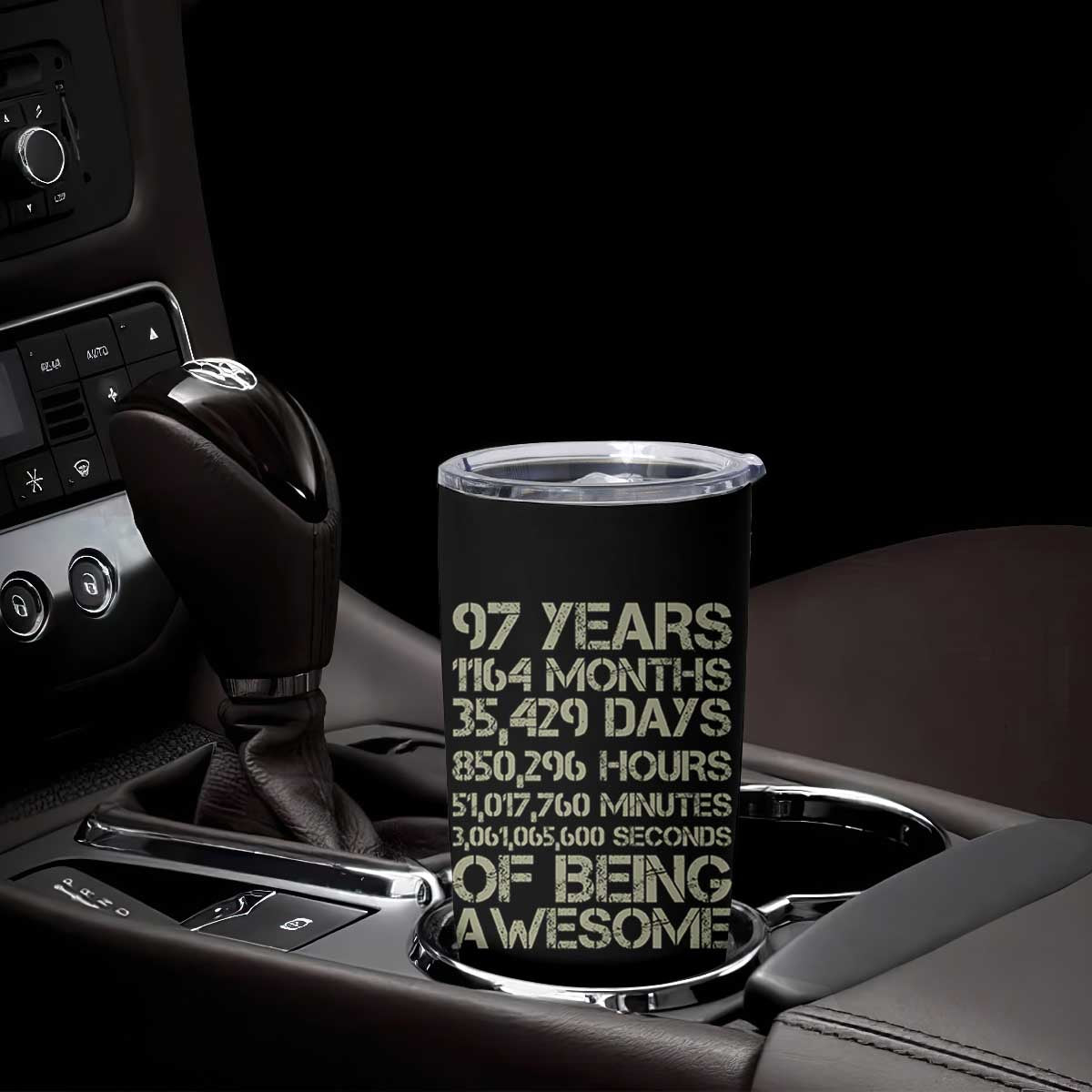 Vintage 97th Milestone Birthday Tumbler Cup 97 Years Of Being Awesome