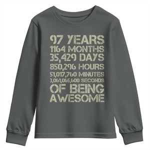 Vintage 97th Milestone Birthday Youth Sweatshirt 97 Years Of Being Awesome