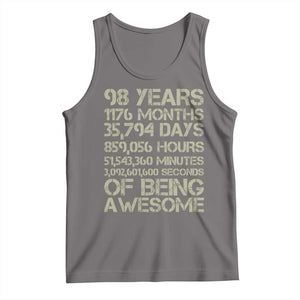 Vintage 98th Milestone Birthday Tank Top 98 Years Of Being Awesome