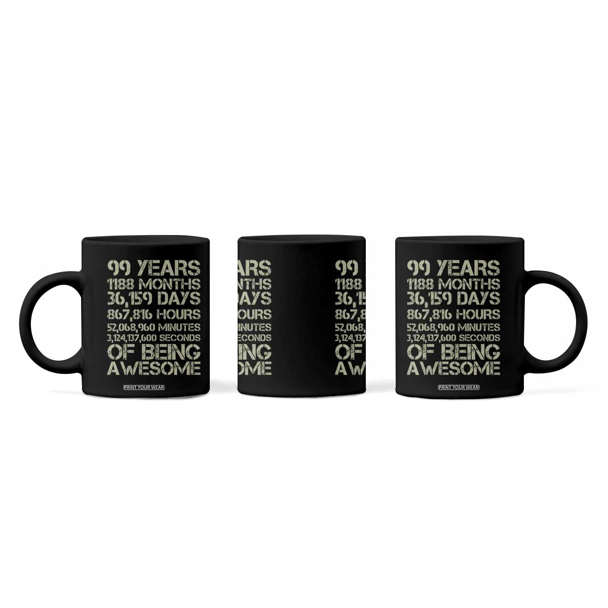 Vintage 99th Milestone Birthday Coffee Mug 99 Years Of Being Awesome