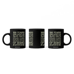 Vintage 100th Milestone Birthday Coffee Mug 100 Years Of Being Awesome