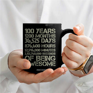 Vintage 100th Milestone Birthday Coffee Mug 100 Years Of Being Awesome